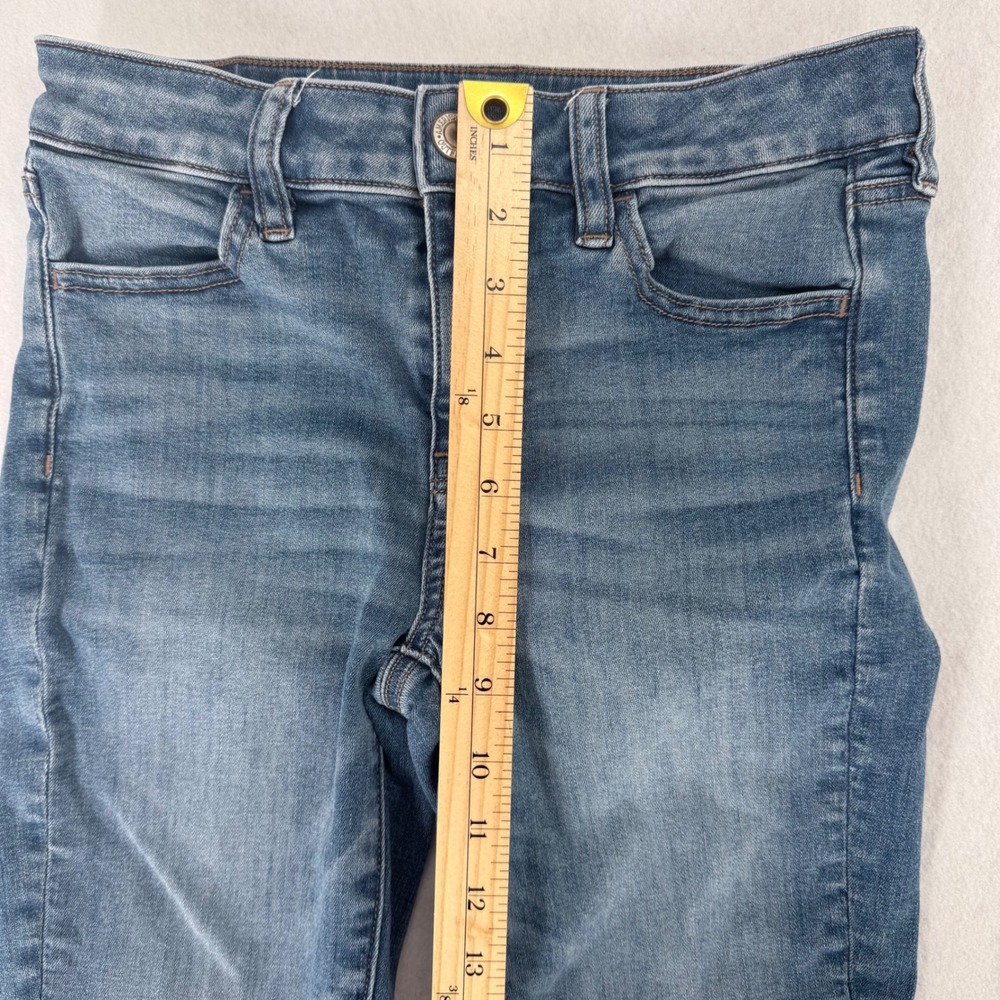 American Eagle Outfitters Womens Skinny Jeans Next Level Stretch Denim Size 4 - Picture 7 of 12